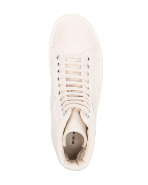 Rick Owens Natural Lido Panelled High-top Sneakers for men