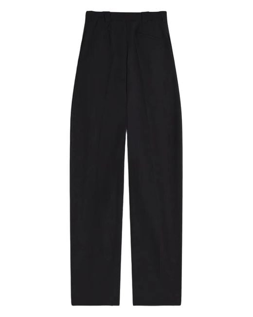 Mugler Black Pleated-Front Trousers for men