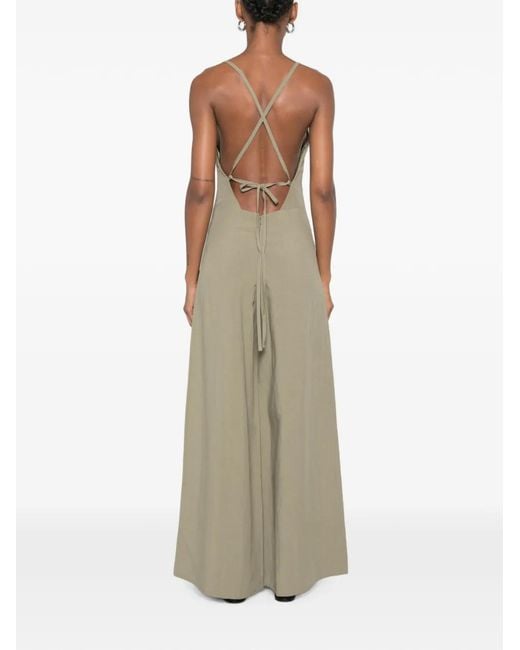 MOUTAKI White Cross-Back Wide-Leg Jumpsuit