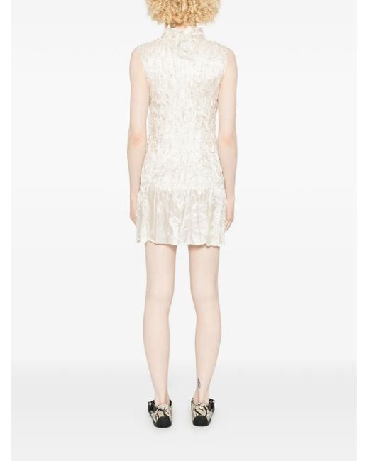 GONGDID DESIGN White Gd228 Pleated Top