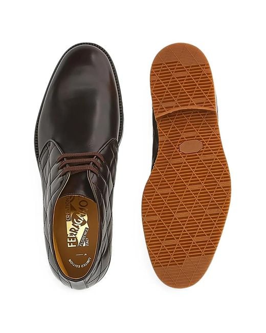 Ferragamo Gesteppte Desert-Boots in Brown für Herren