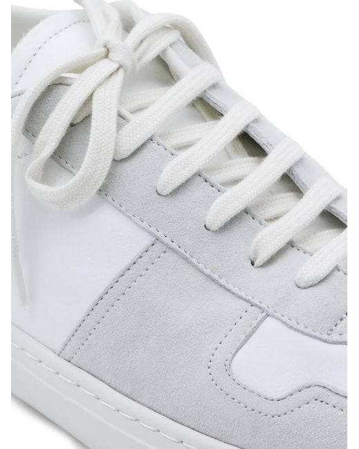 Common Projects White Lace-Up Panelled Sneakers for men