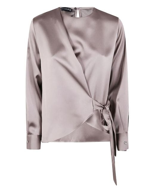 DR. HOPE Gray Wrap-Tie Shirt