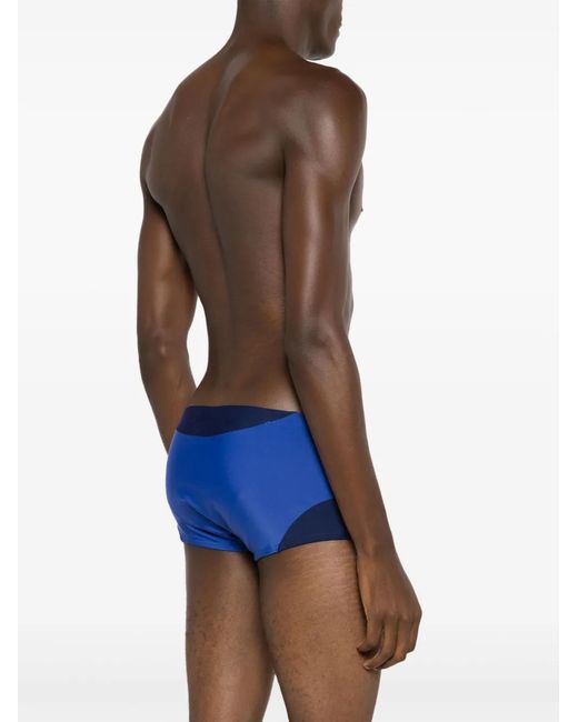 Amir Slama Blue Panelled Swim Shorts for men