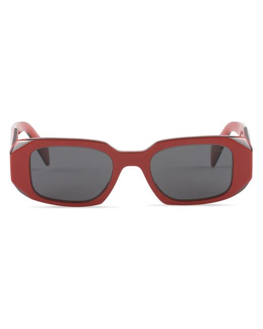 Prada Brown Symbole Rectangle-Frame Sunglasses