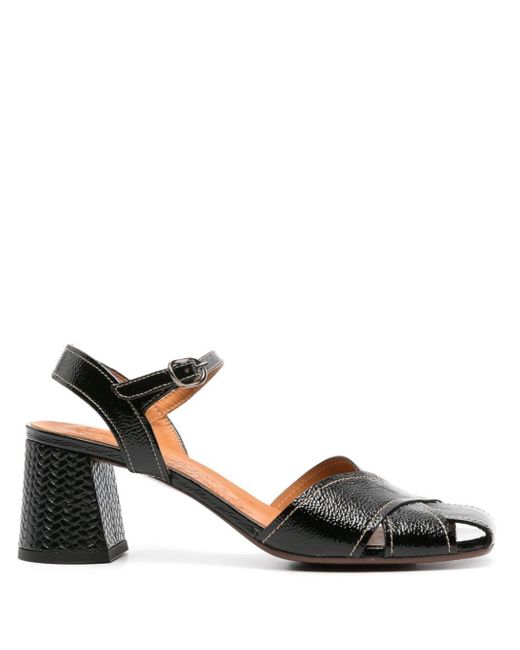 Chie Mihara Black Roley Caged Sandals