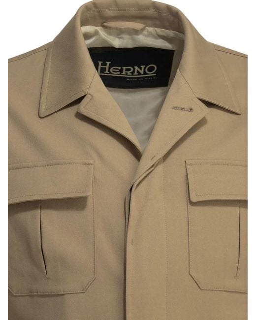 Herno Green Flap-Pocket Jacket for men