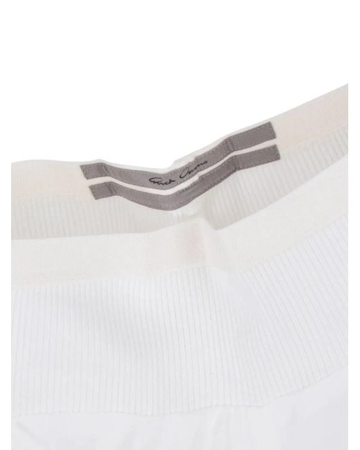Rick Owens White Panelled Trousers