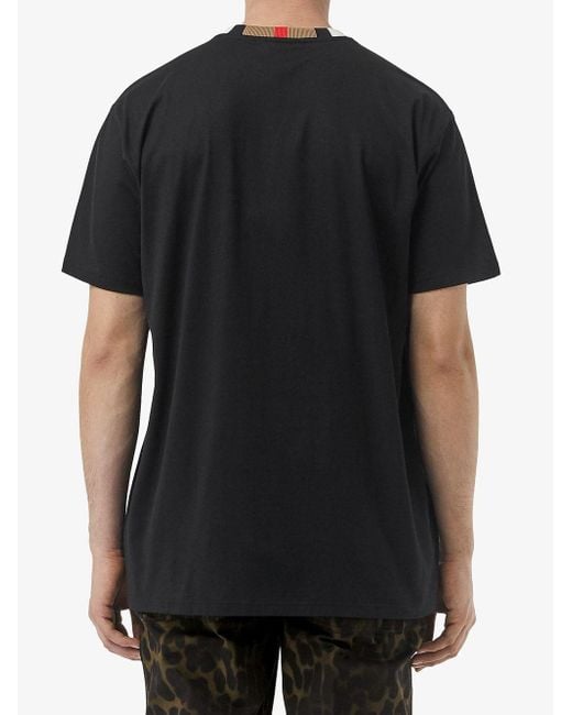 Burberry Cotton Jayson Icon Stripe T-shirt in Black for Men - Save 49% ...