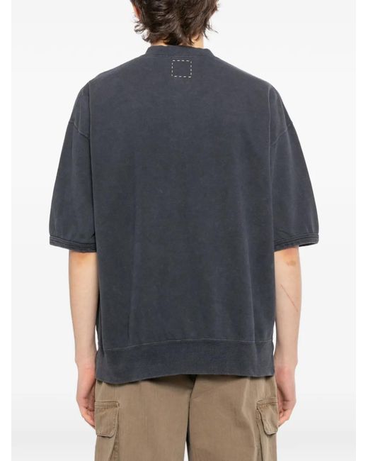 Visvim Blue Mondo Zipped T-Shirt for men
