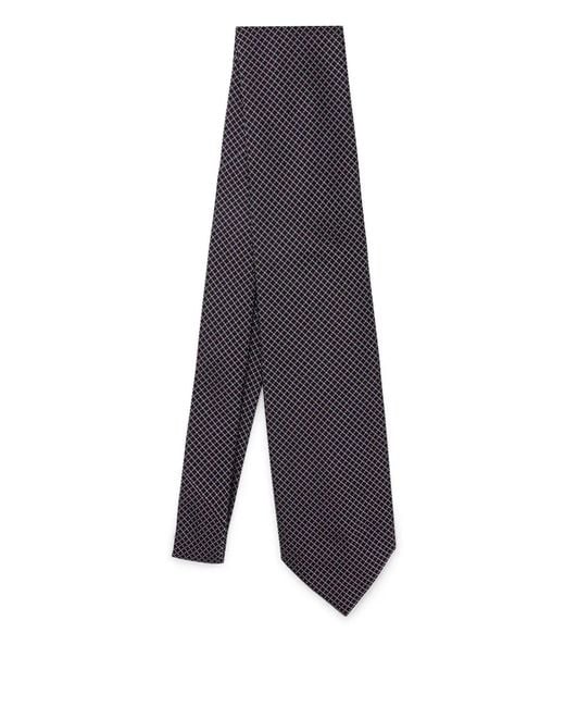 Destin Blue Patterned-Jacquard Tie for men