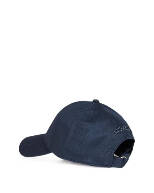 Moncler Blue Logo-Patch Baseball Cap for men