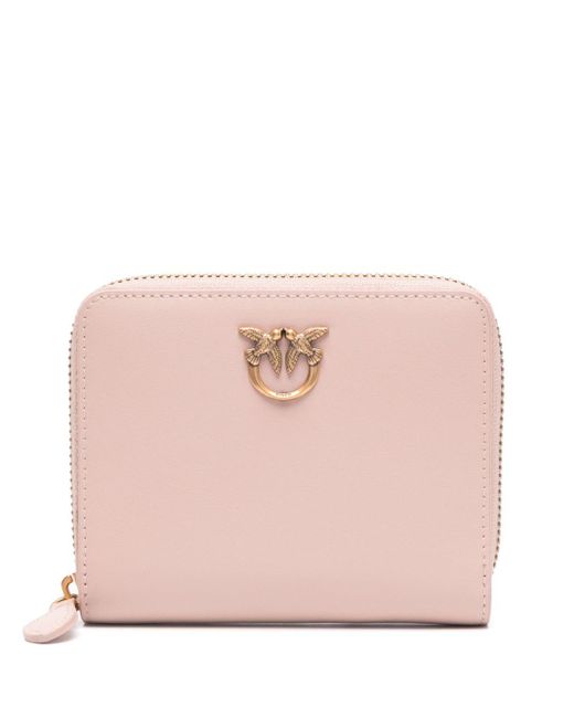 Pinko Pink Love Birds Leather Wallet