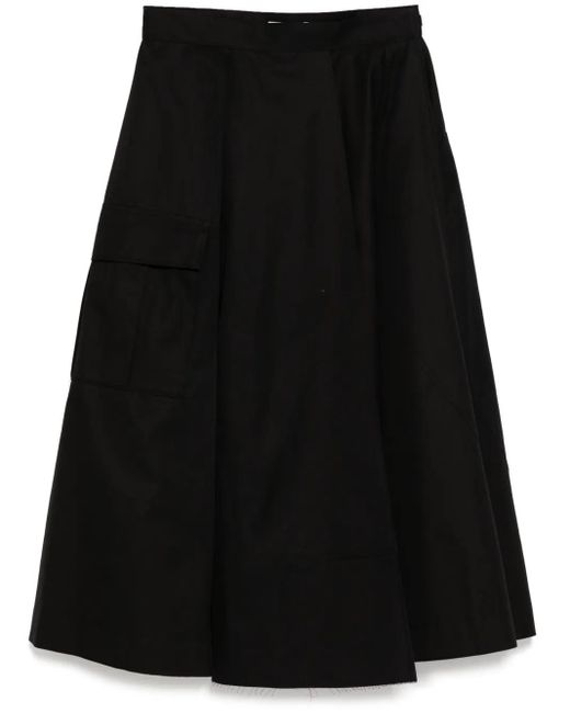 Undercover Black Layered Pleated Skirt