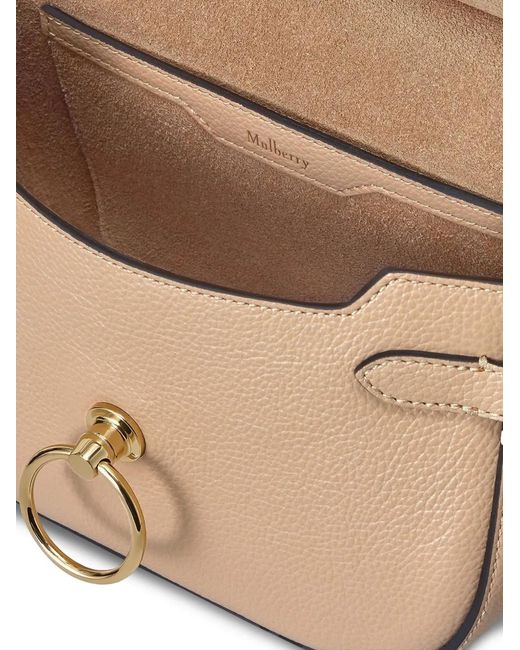 Mulberry Natural Small Amberley Grained Leather Shoulder Bag