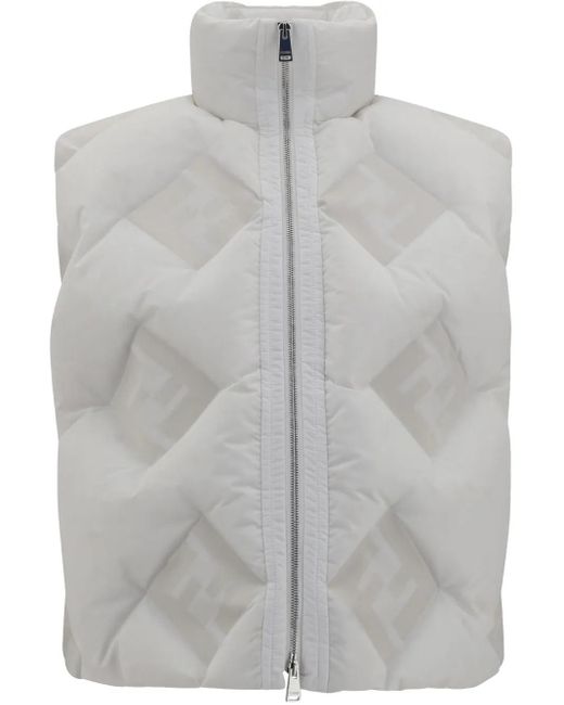 Fendi Gewatteerde Bodywarmer in het Gray