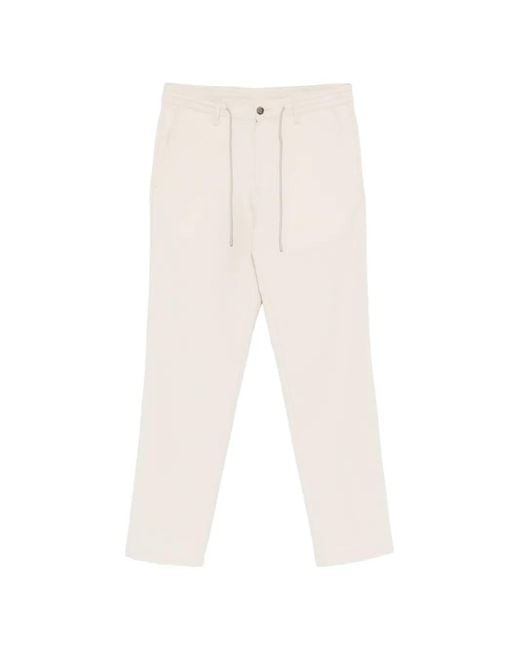 Karl Lagerfeld White Drawstring-Waist Trousers for men
