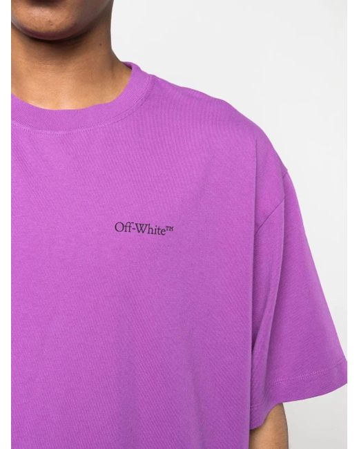 Off-White c/o Virgil Abloh Purple Jumbo Arrow Cotton T-shirt for men