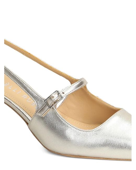 Fratelli Russo White Buckle-Fastening Slingback Pumps