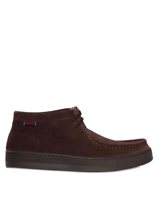 Sebago Brown Harper Mid Leather Boots for men