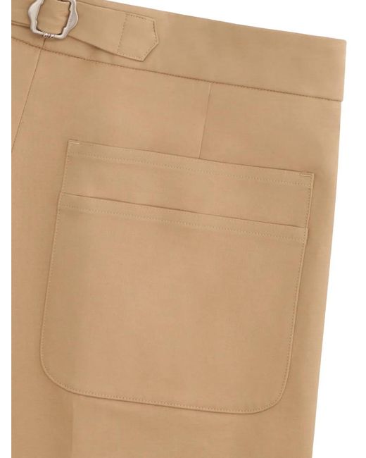 Umit Benan Natural Pleat Trousers for men
