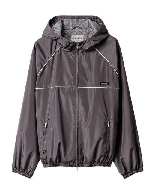 Miu Miu Black Bomberjacke Mit Reißverschluss