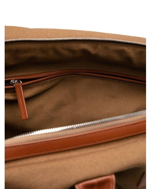 Want Les Essentiels De La Vie Brown Logo-patch Cotton luggage for men