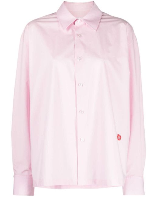 Camisa con parche del logo Alexander Wang de color Pink