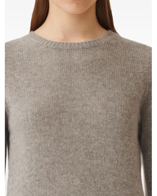 Fabiana Filippi Gray Long-Sleeve Cashmere Jumper