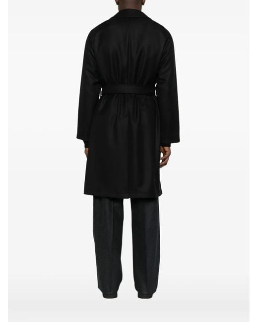 メンズ Tagliatore ラグランスリーブ ベルテッドコート Black