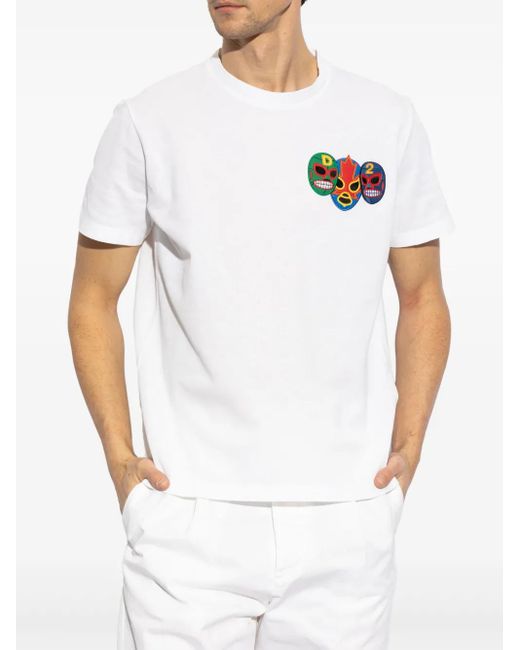 DSquared² White Patch-Applique T-Shirt for men