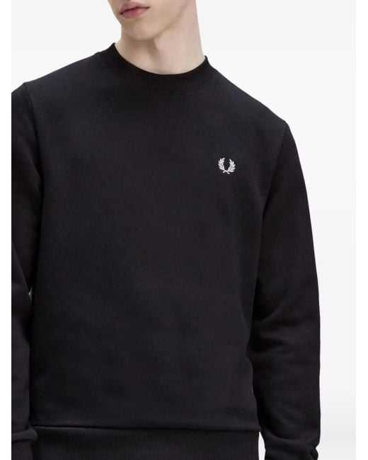 Fred Perry Blue Logo-Detail Cotton Sweatshirt for men
