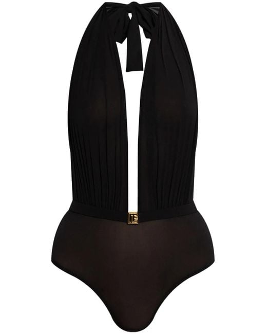 Balmain バックレス ワンピース水着 Black