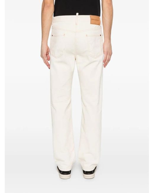 Vaqueros Con Efecto Envejecido DSquared² de hombre de color White