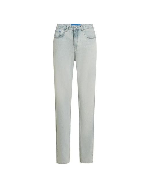Karl Lagerfeld Gray Logo-Patch Jeans