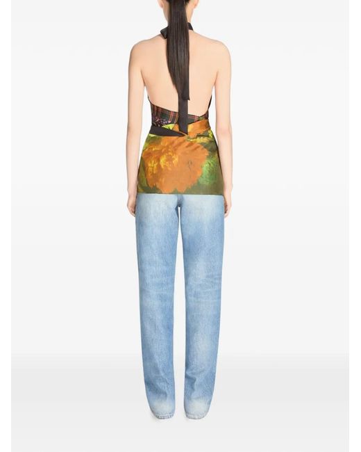 Dries Van Noten Black Silk Wrap Top
