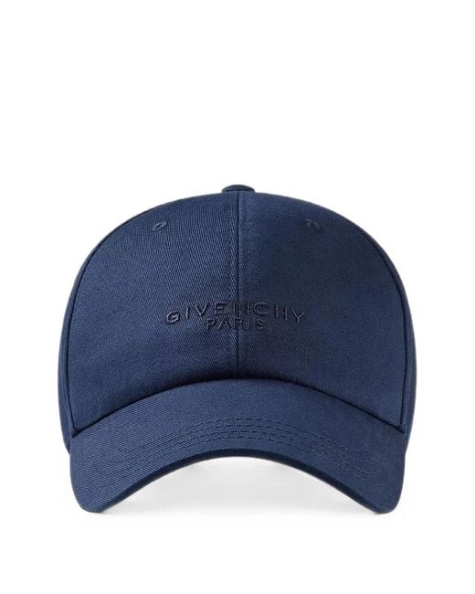 Givenchy Blue Paris Embroidered Cap for men