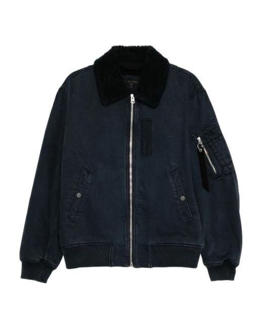 Chaqueta bómber vaquera Rag & Bone de hombre de color Blue