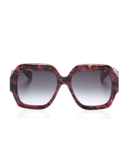 Chloé Purple Gayia Oversize-frame Sunglasses