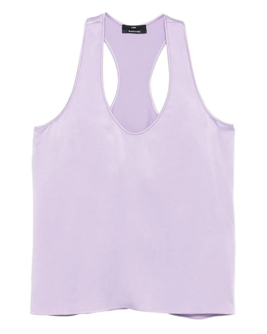 CHRISTIAN BOARO レーサーバック サテントップ Purple