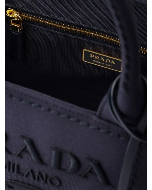 Borsa Tote Jardinière Piccola di Prada in Blue