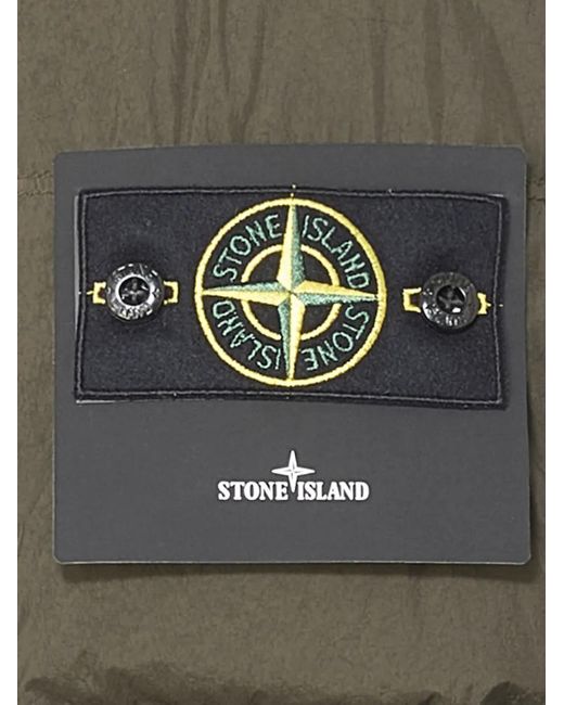 Stone Island Green Hooded Padded Jacket for men