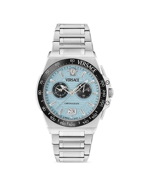 Versace Gray Greca Reaction 43Mm Watch for men