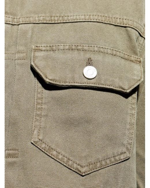 FRAME Green Chest-Pockets Collared Jacket for men