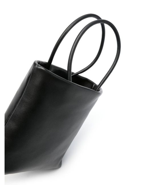 Fabiana Filippi Black Mini-Tasche aus glattem Leder