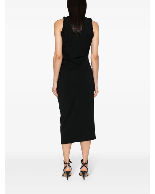 IRO Black Amel Jersey Midi Dress