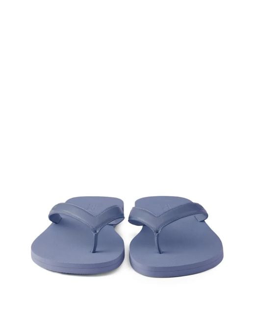 Prada Blue Brushed Leather Flip-Flops for men