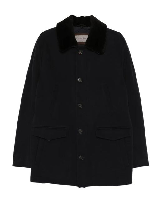 Corneliani Black Single-Breasted Blazer for men