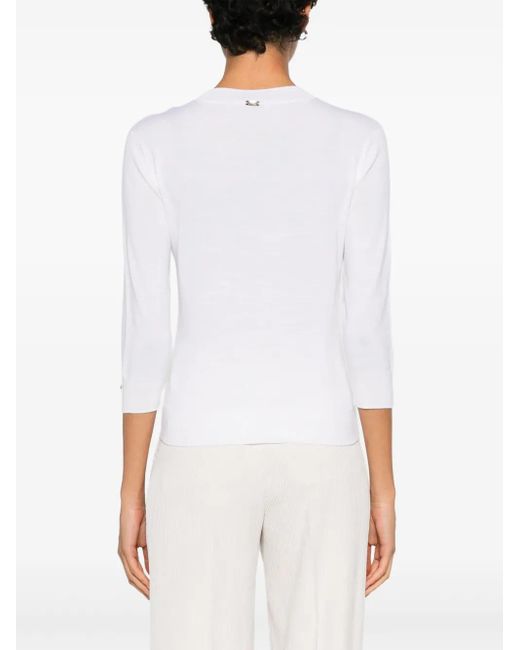 Herno White Smbellished Top