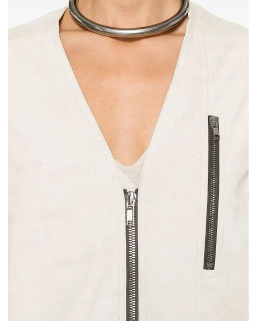 Rick Owens White V Safety Jacket